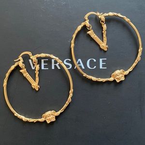 Versace Medusa Hoop Earrings.